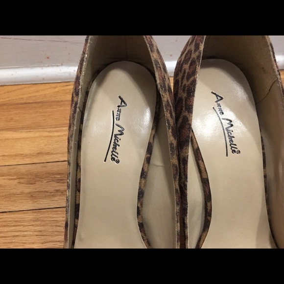leopard print peep toe shoe heel NEW 10 pump - Picture 5 of 8